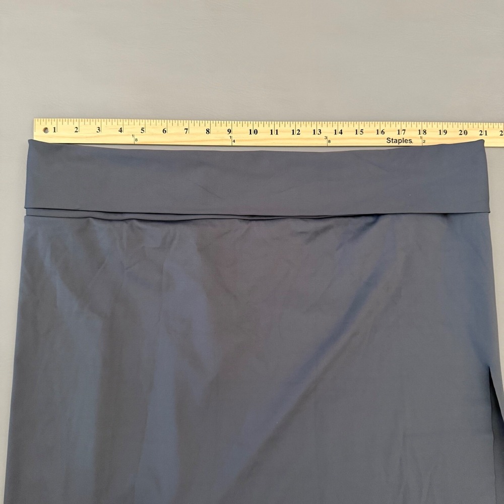 SKIMS Swim Skirt Long Slip Dress with Slit Gunmetal 3X - Picture 6 of 7